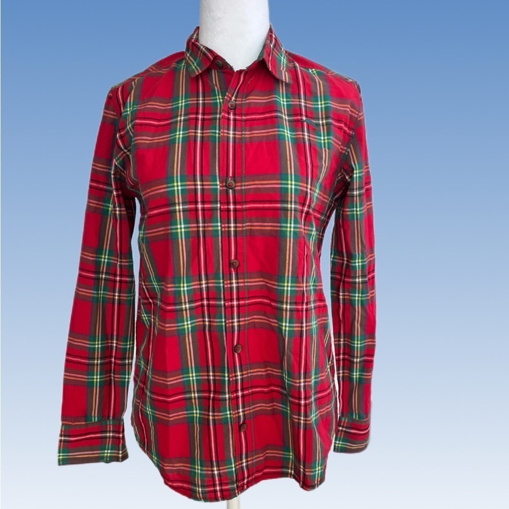 TOMMY BAHAMA Red Plaid boy’s Shirt size 14